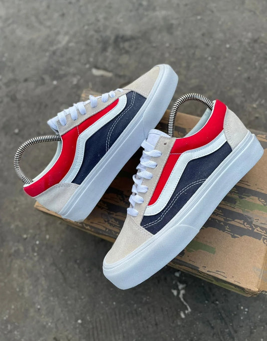 Vans Old Skool Retro Block / White Red Dark Navy (Pepsi)